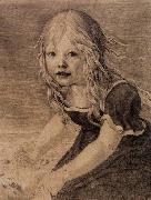 Karl friedrich schinkel Portrait of the Artist's Daughter, Marie oil painting